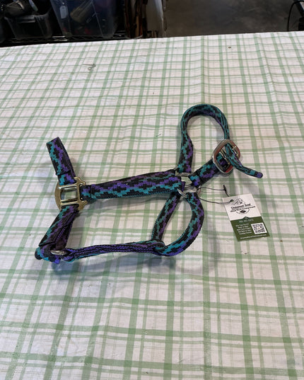 halter nylon purple teal black 