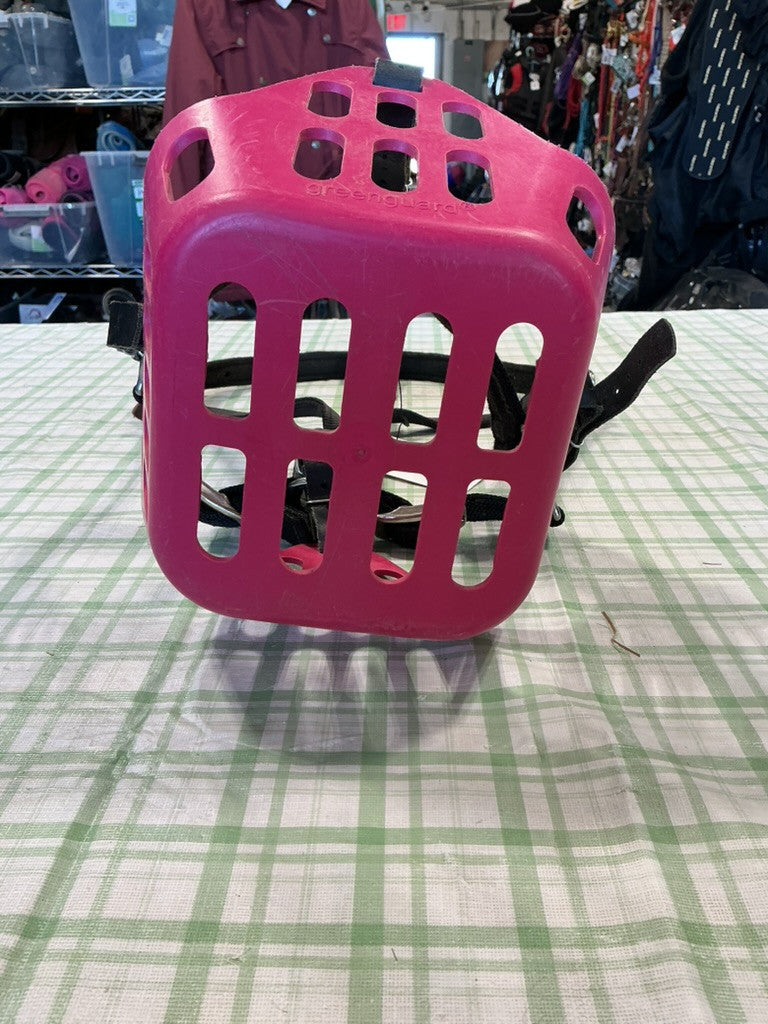 grazing muzzle pink large horse size fit 