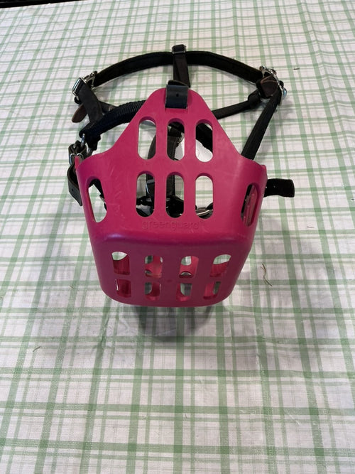 Grazing Muzzle – Green Guard, Pink, Large Horse | Used, Very Good