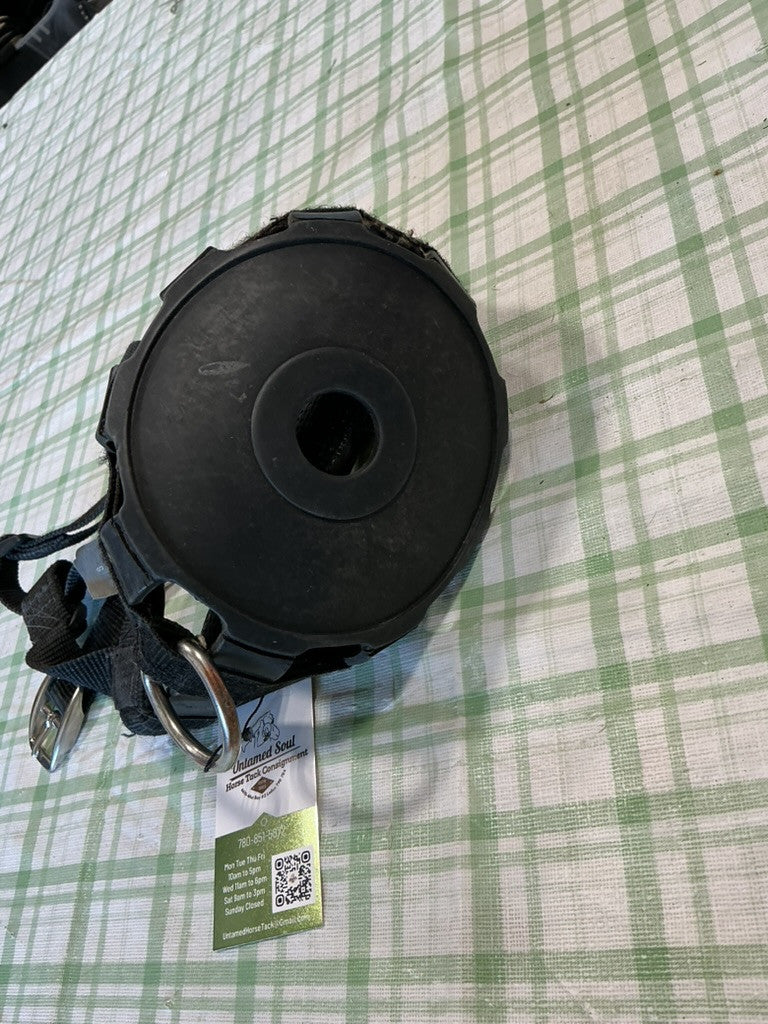 grazing muzzle black pony size 
