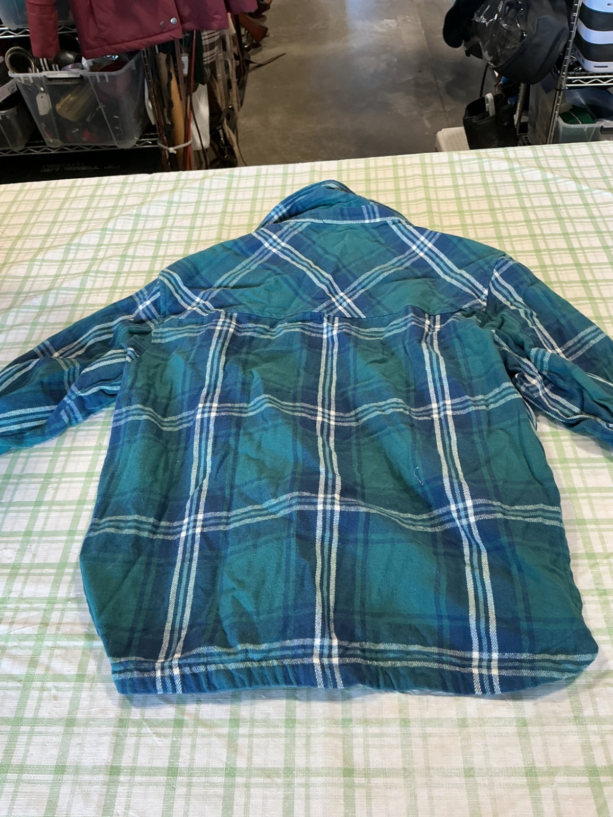 button up shirt green large 