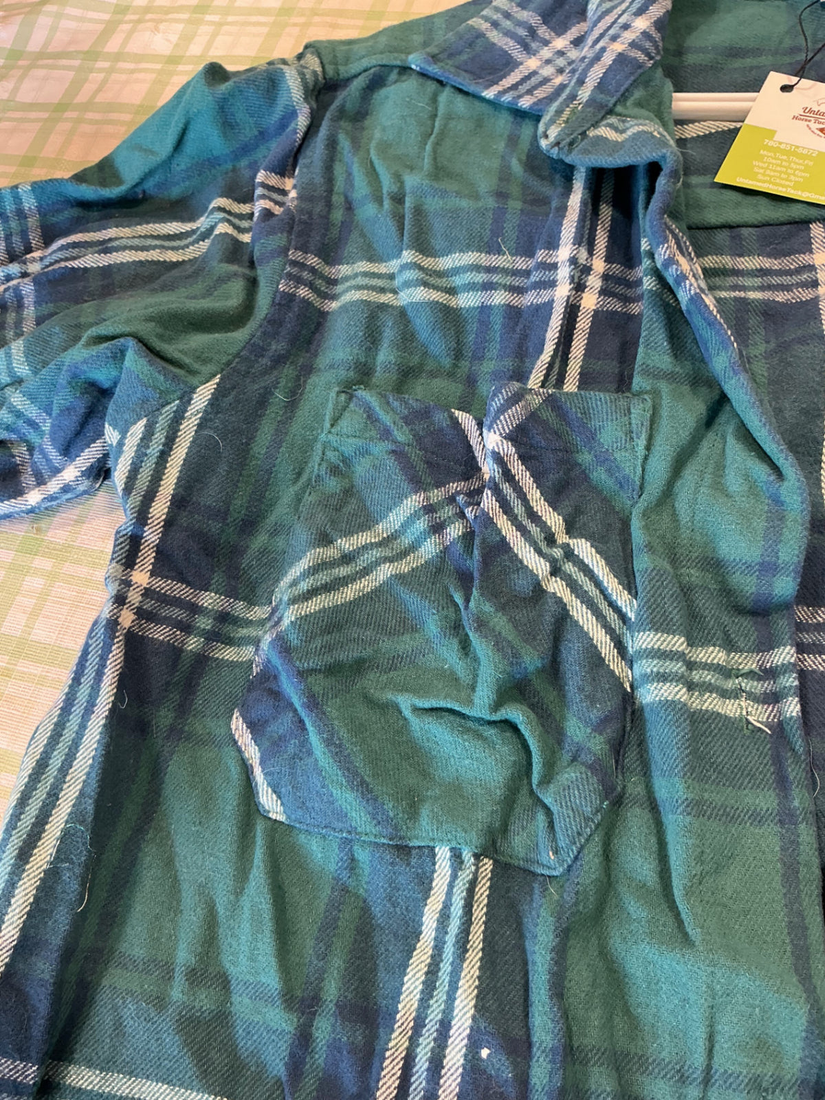 button up shirt green large 