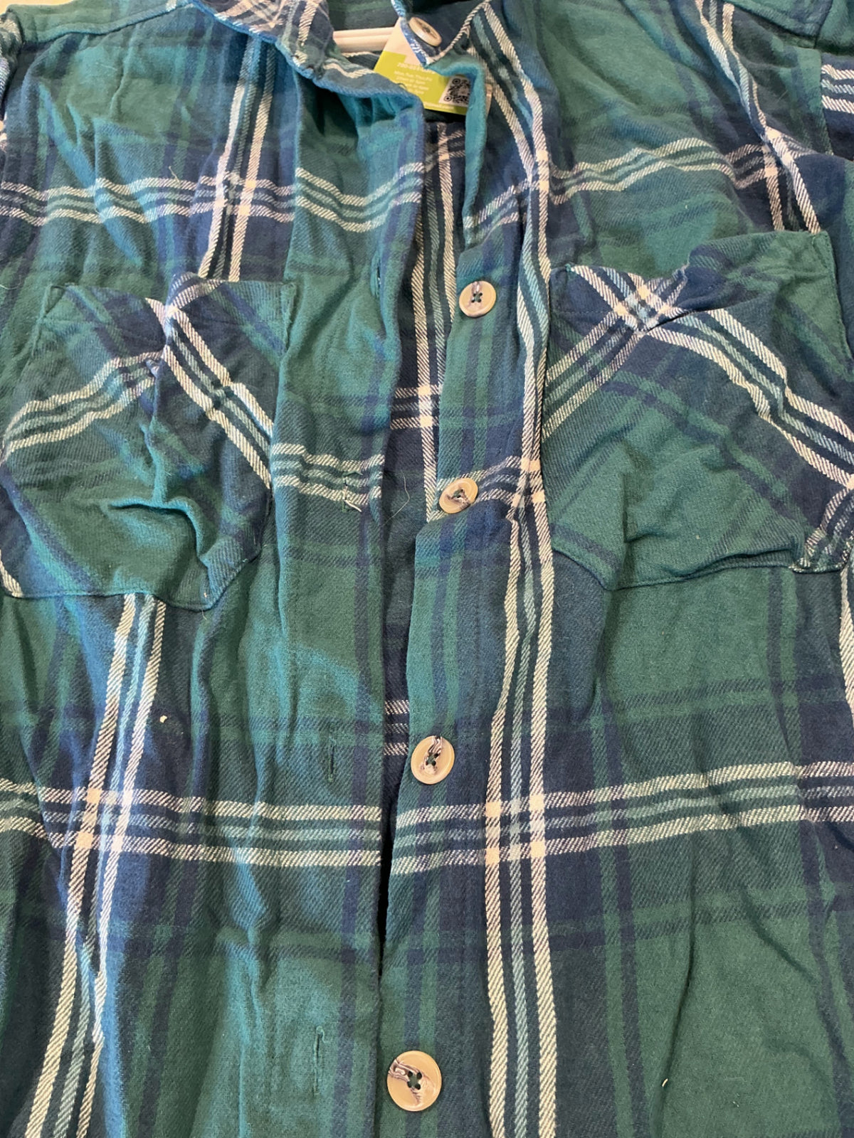 button up shirt green large 