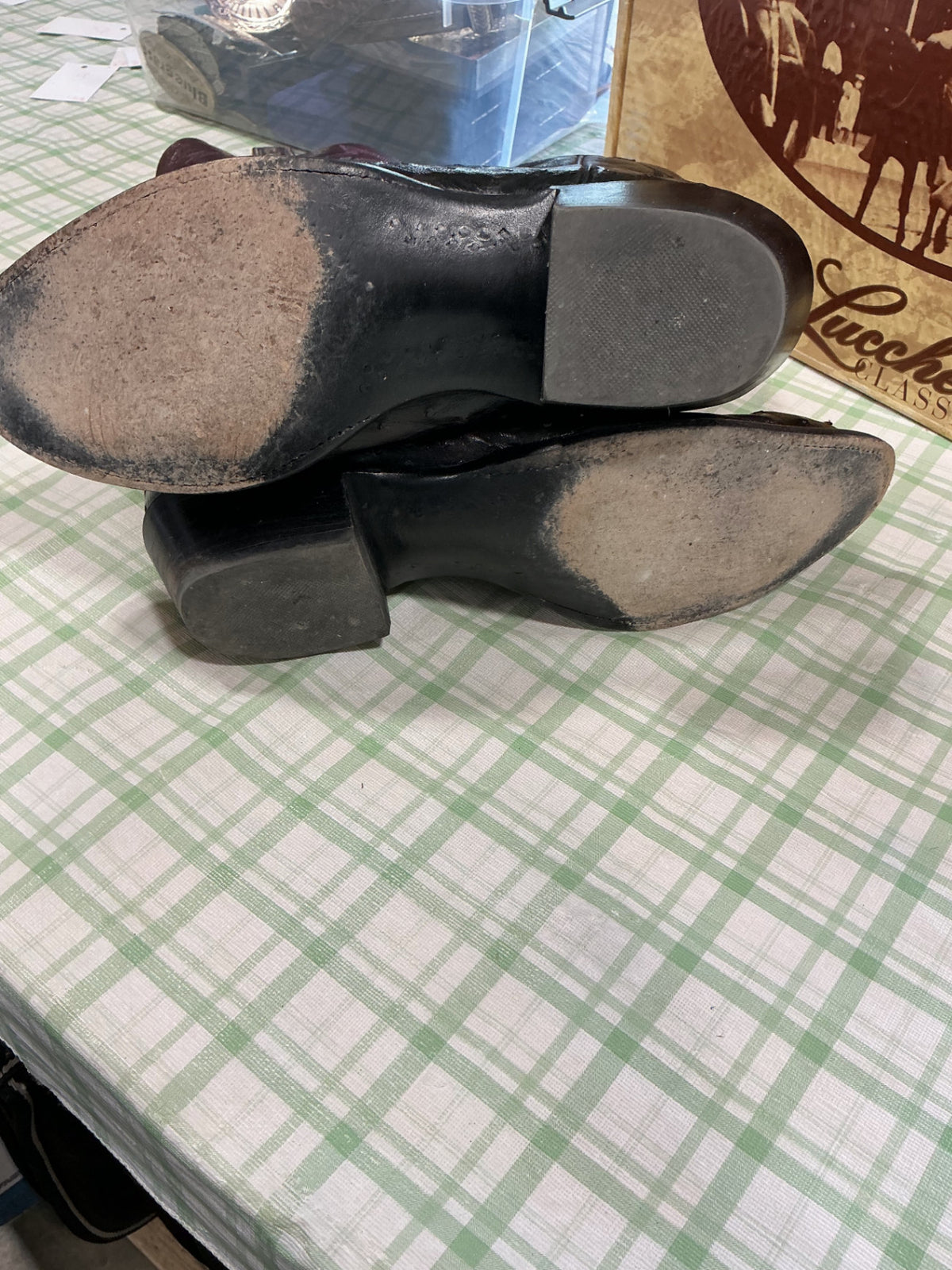 cowboy boots black leather 