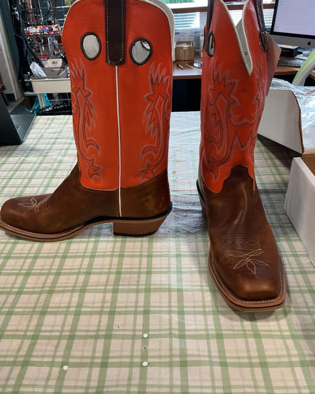 cowboy boots orange 