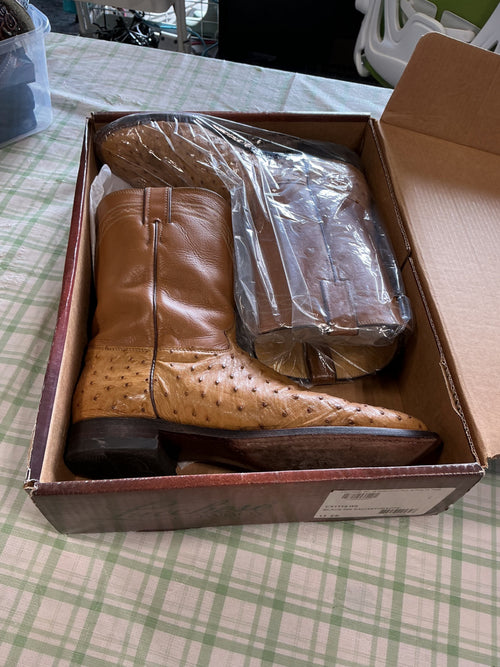 Cowboy Boots – Lucchese Classics, Black & Anthracite, Size 13 | Used, Very Good