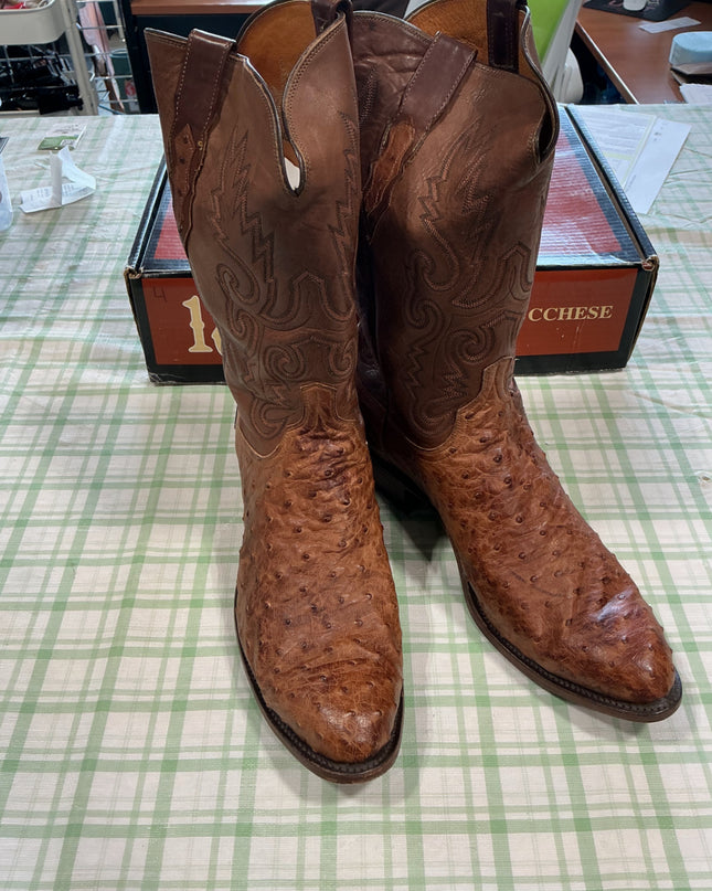 brown leather cowboy boots 