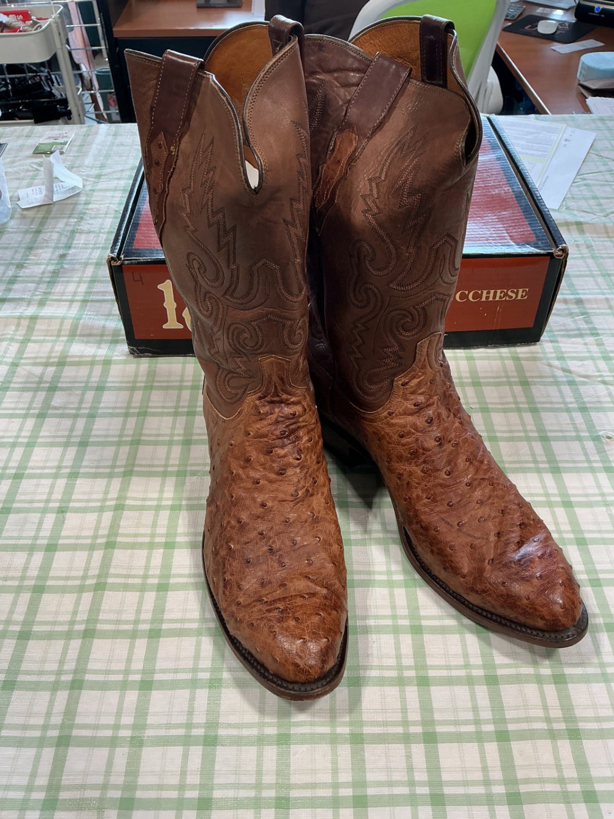 brown leather cowboy boots 
