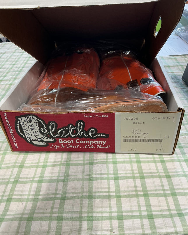 cowboy boots orange 