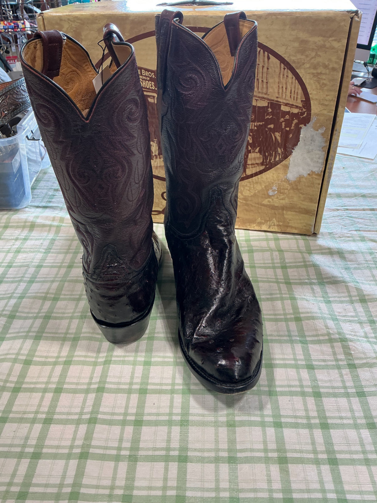 cowboy boots black leather 