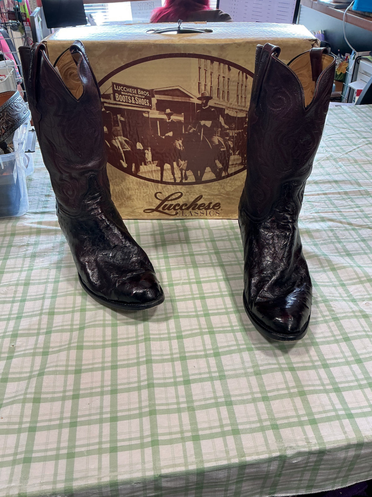cowboy boots black leather 