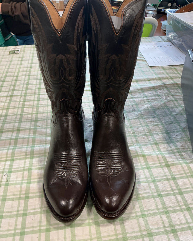 cowboy boots black leather 