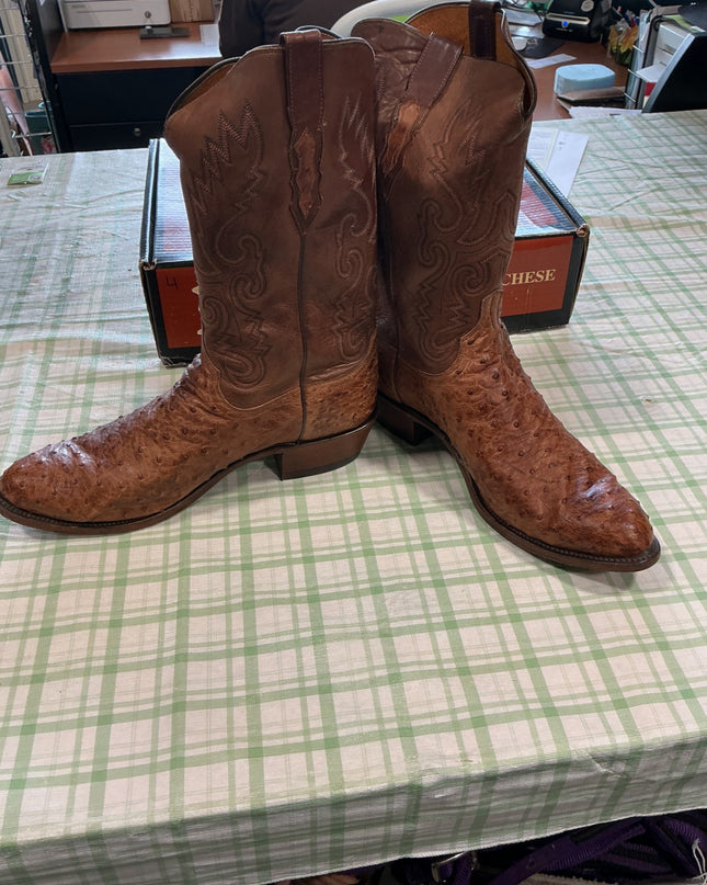 brown leather cowboy boots 
