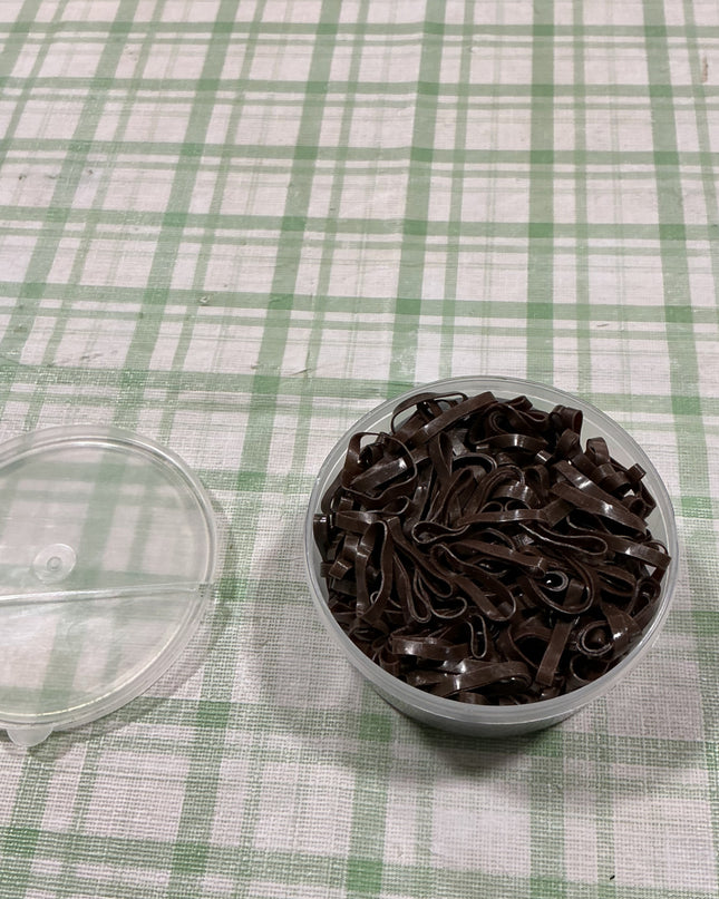 elastic bands brown thick 
