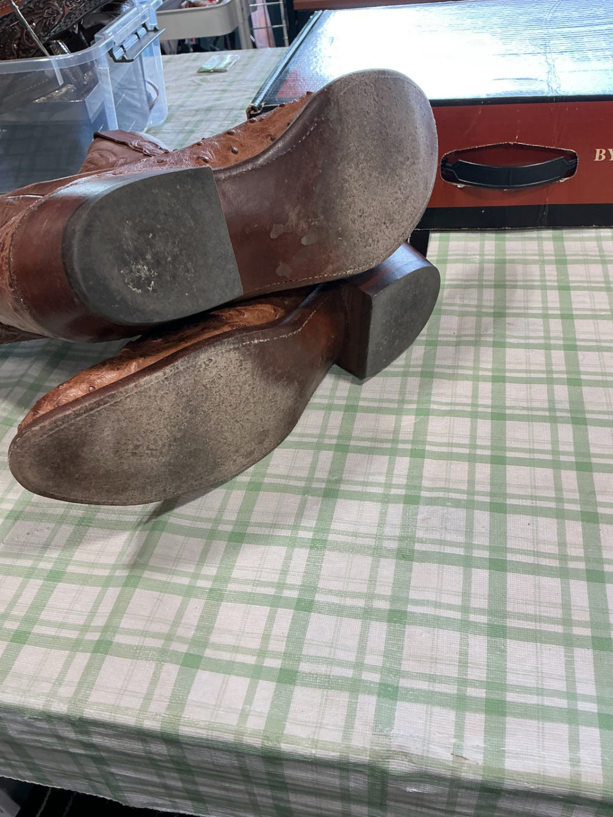 brown leather cowboy boots 