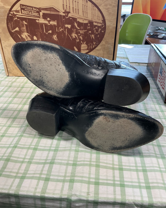 cowboy boots lucchese classics black leather