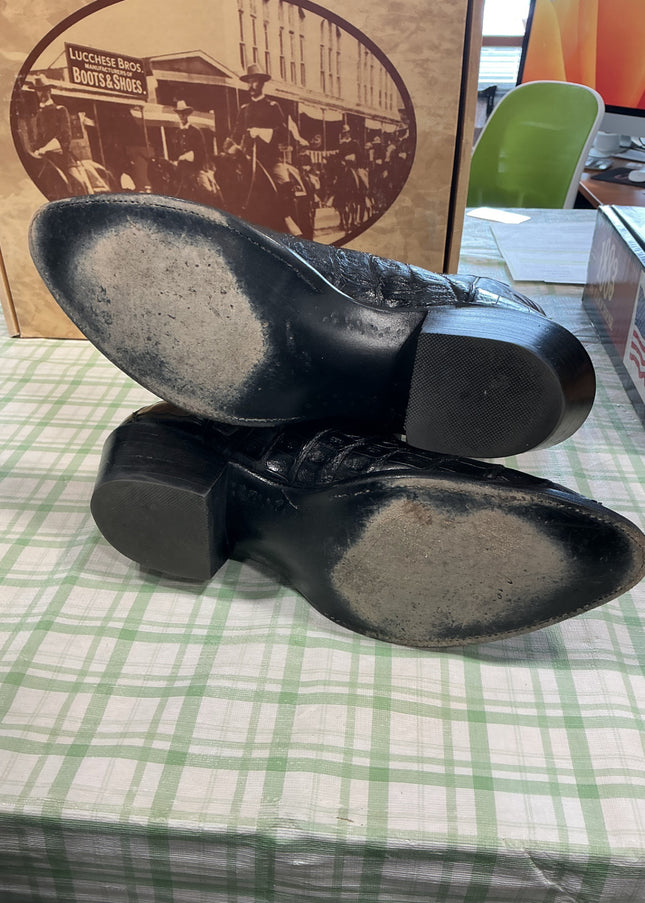 cowboy boots lucchese classics black leather