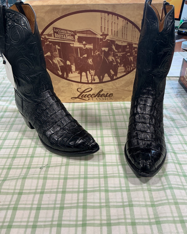 cowboy boots lucchese classics black leather