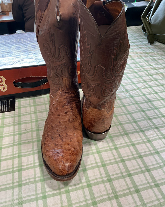 brown leather cowboy boots 