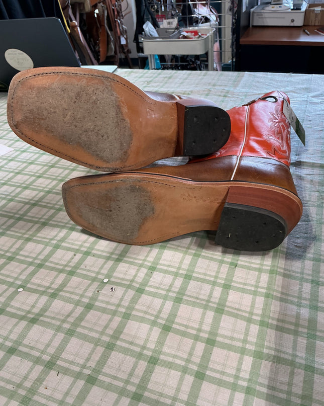 cowboy boots orange 