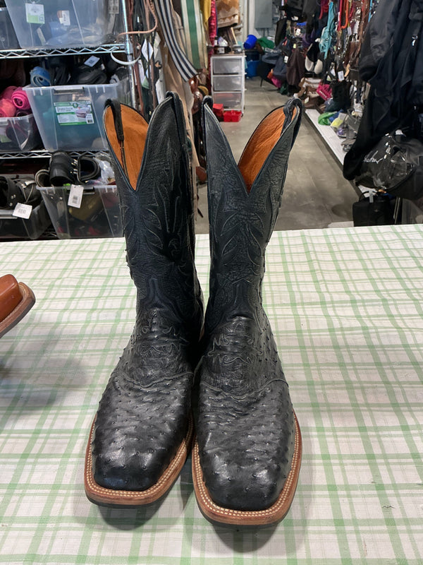 Cowboy Boots – Lucchese, Black Leather, 13EE | Used, Very Good