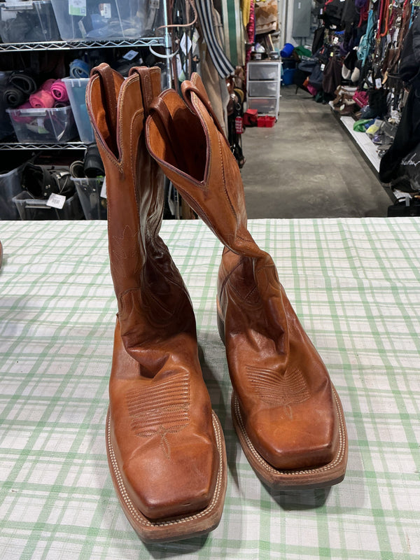 Cowboy Boots – Lucchese 1883, Orange Leather, 13EE | Used, Very Good