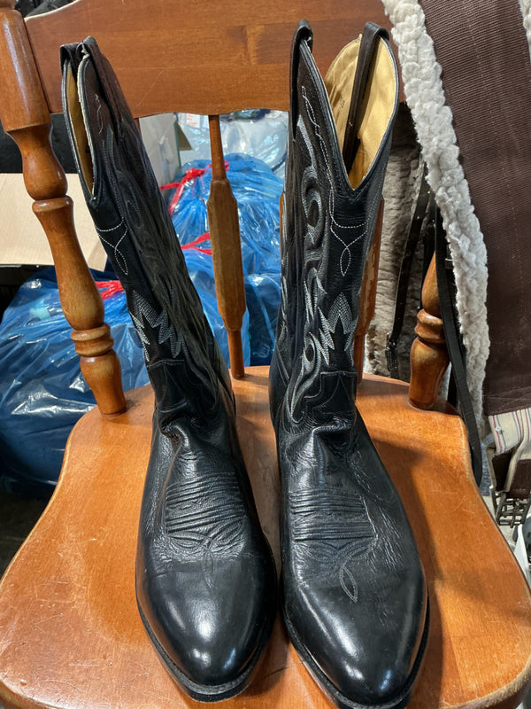 Cowboy Boots – Dan Post, Black Leather, 13 EW | Used, Very Good