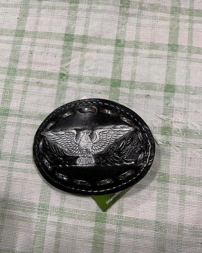 belt buckle black eagle 