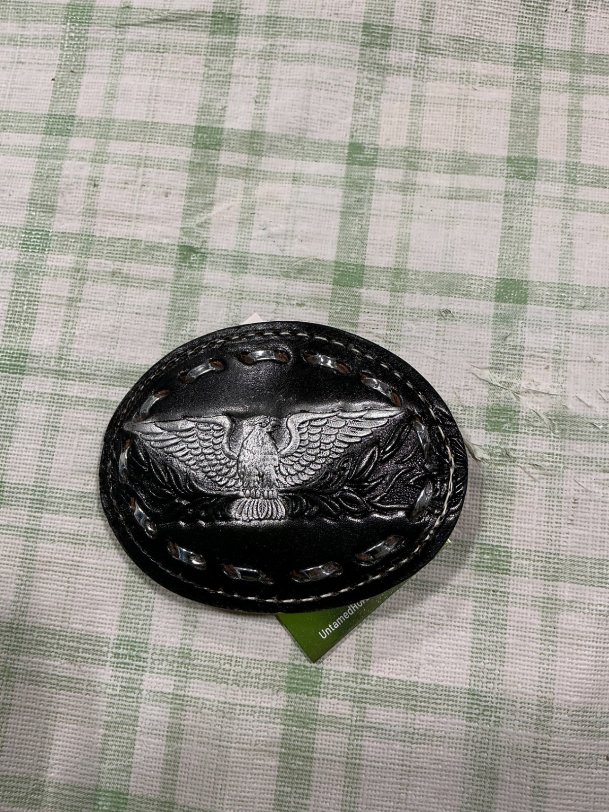 belt buckle black eagle 