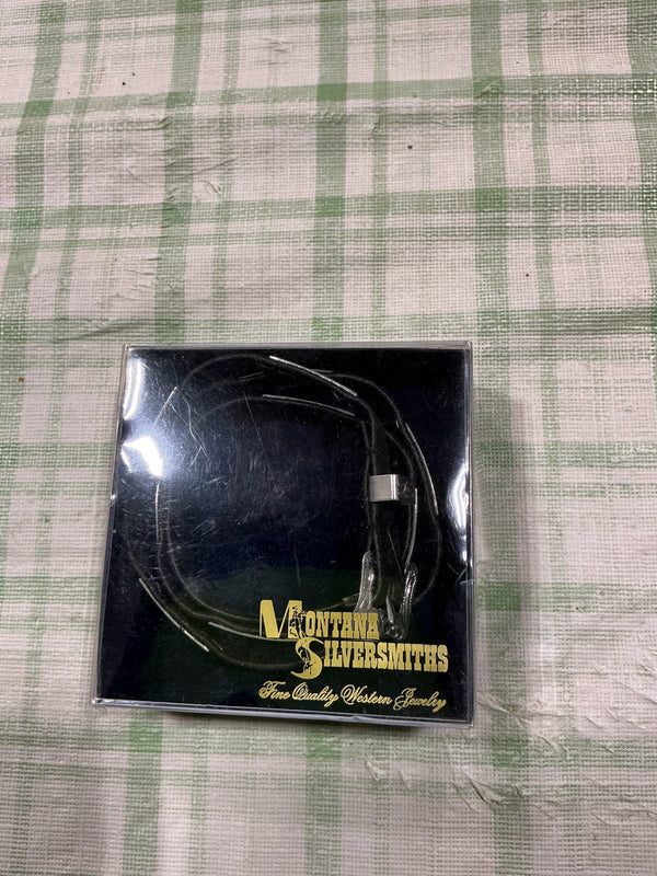 Cowboy Hat Band – Black Felt with Silver Buckle | Used, Very Good