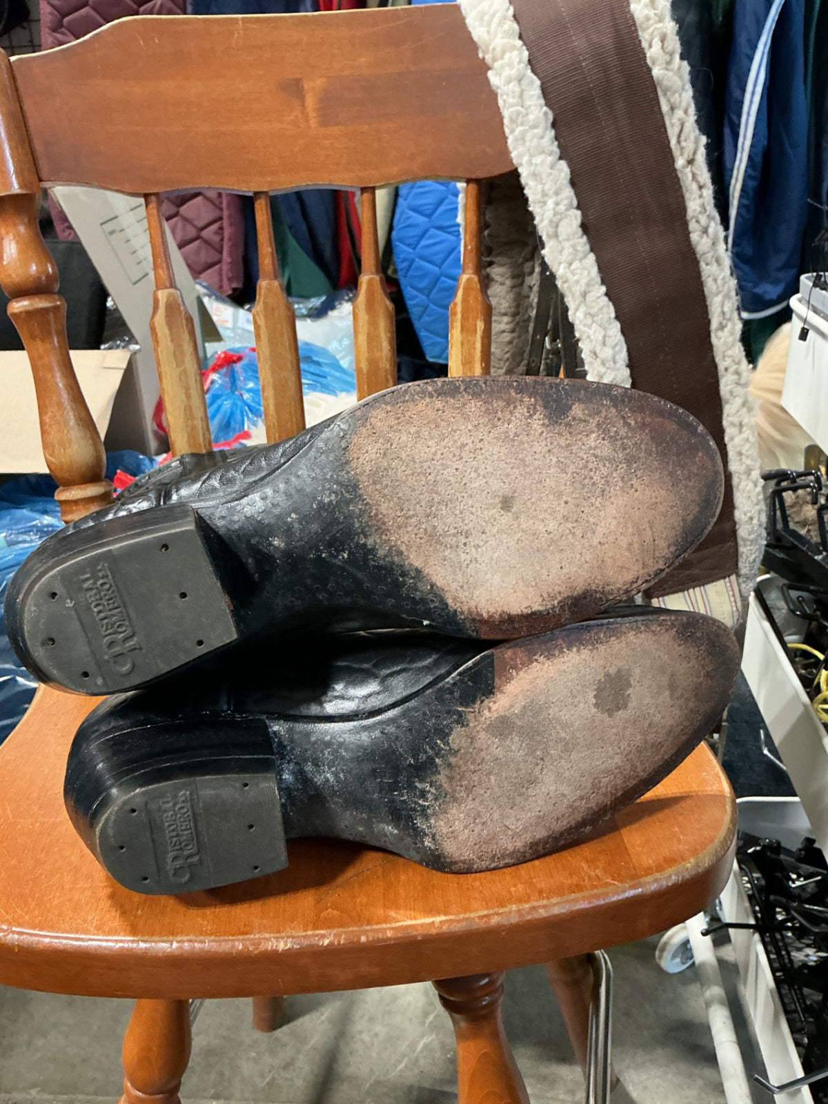 cowboy boots 11"black 