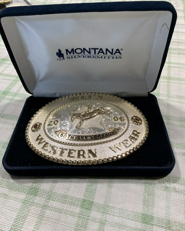 belt buckle wels western wear 