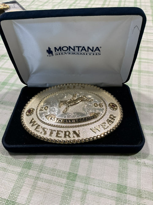 Belt Buckle – Montana Silversmiths Wels Western Wear 50th Anniversary | Used, Very Good