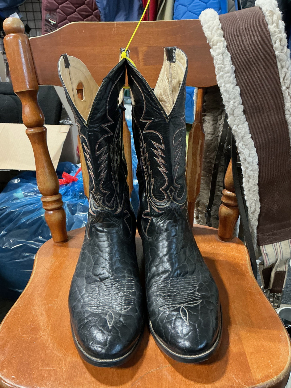 cowboy boots 11"black 