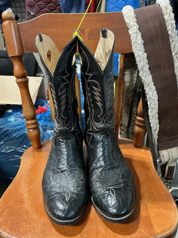 Cowboy Boots – Cristoball Romero, Black Leather, 11EE | Used, Very Good