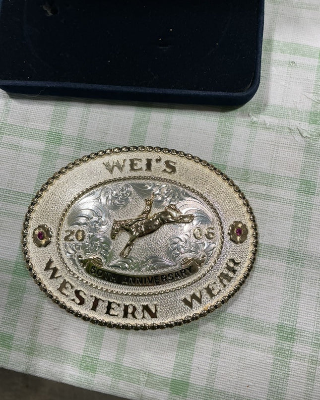 belt buckle wels western wear 