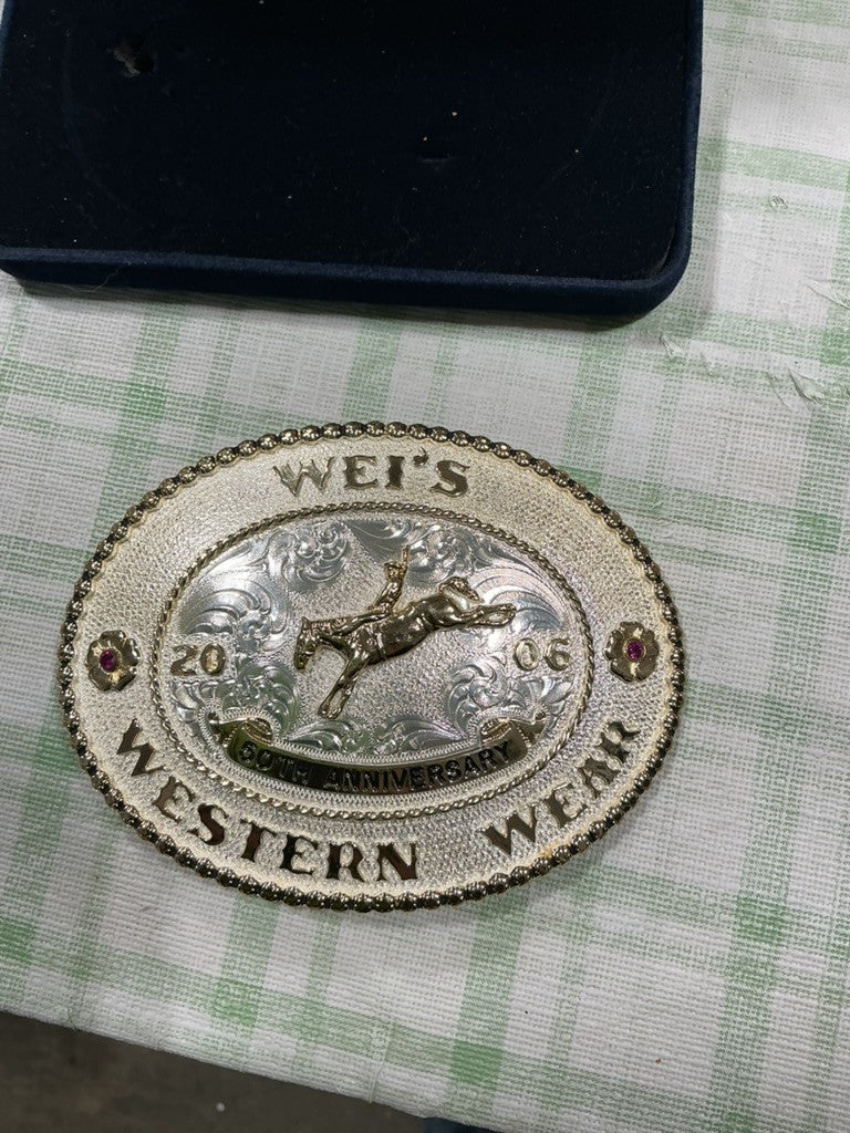 belt buckle wels western wear 