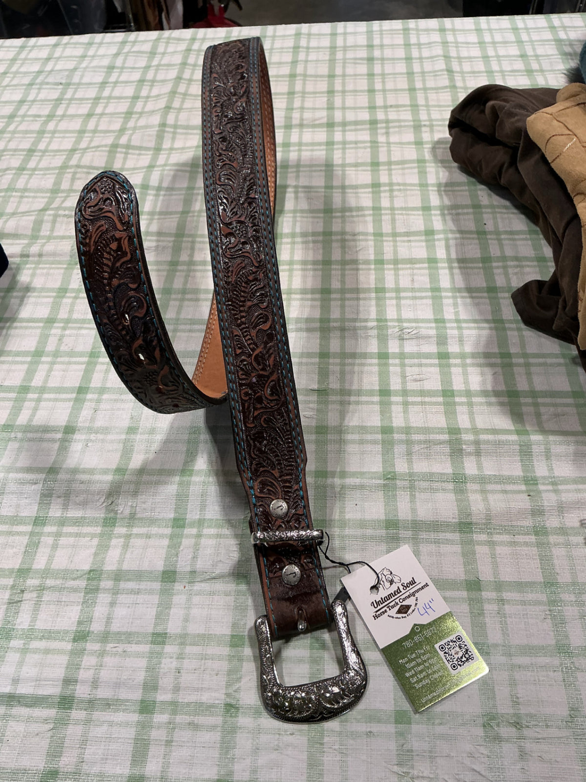 leather belt 44"