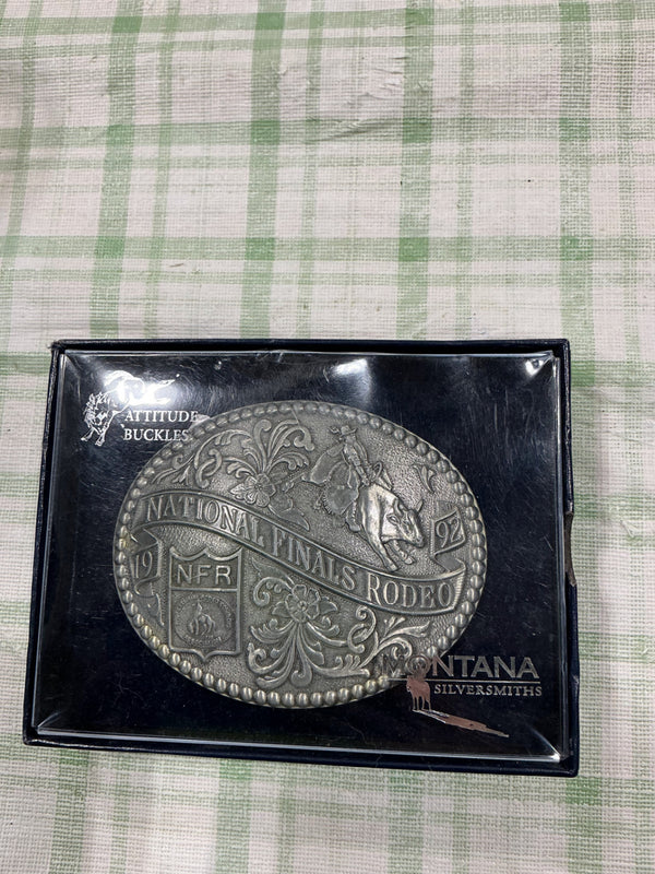 Belt Buckle – Montana Silversmiths NFR 1992 | Used, Very Good