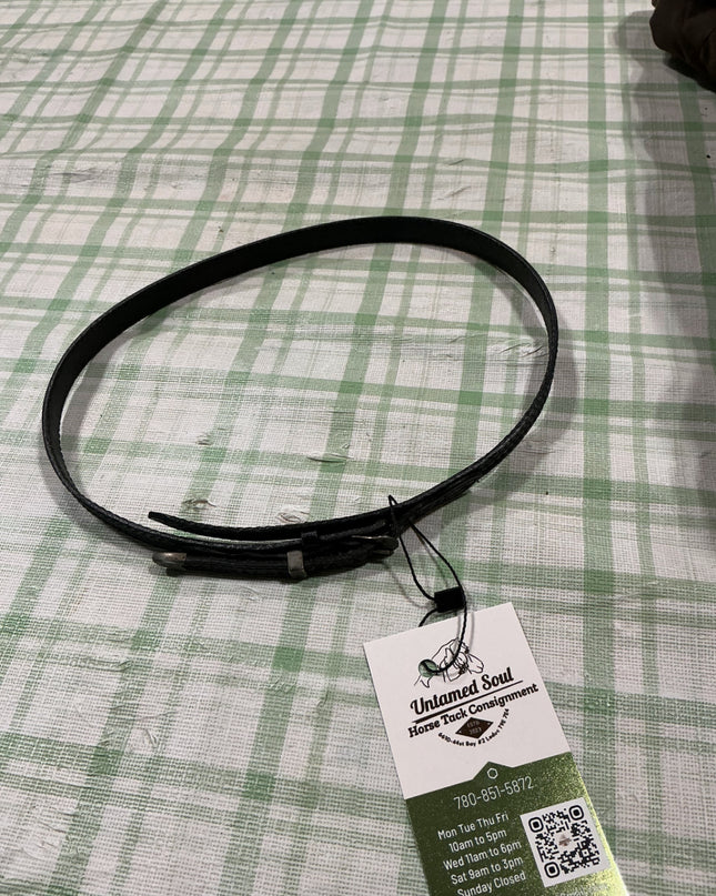 hat band for cowboy hat black leather 