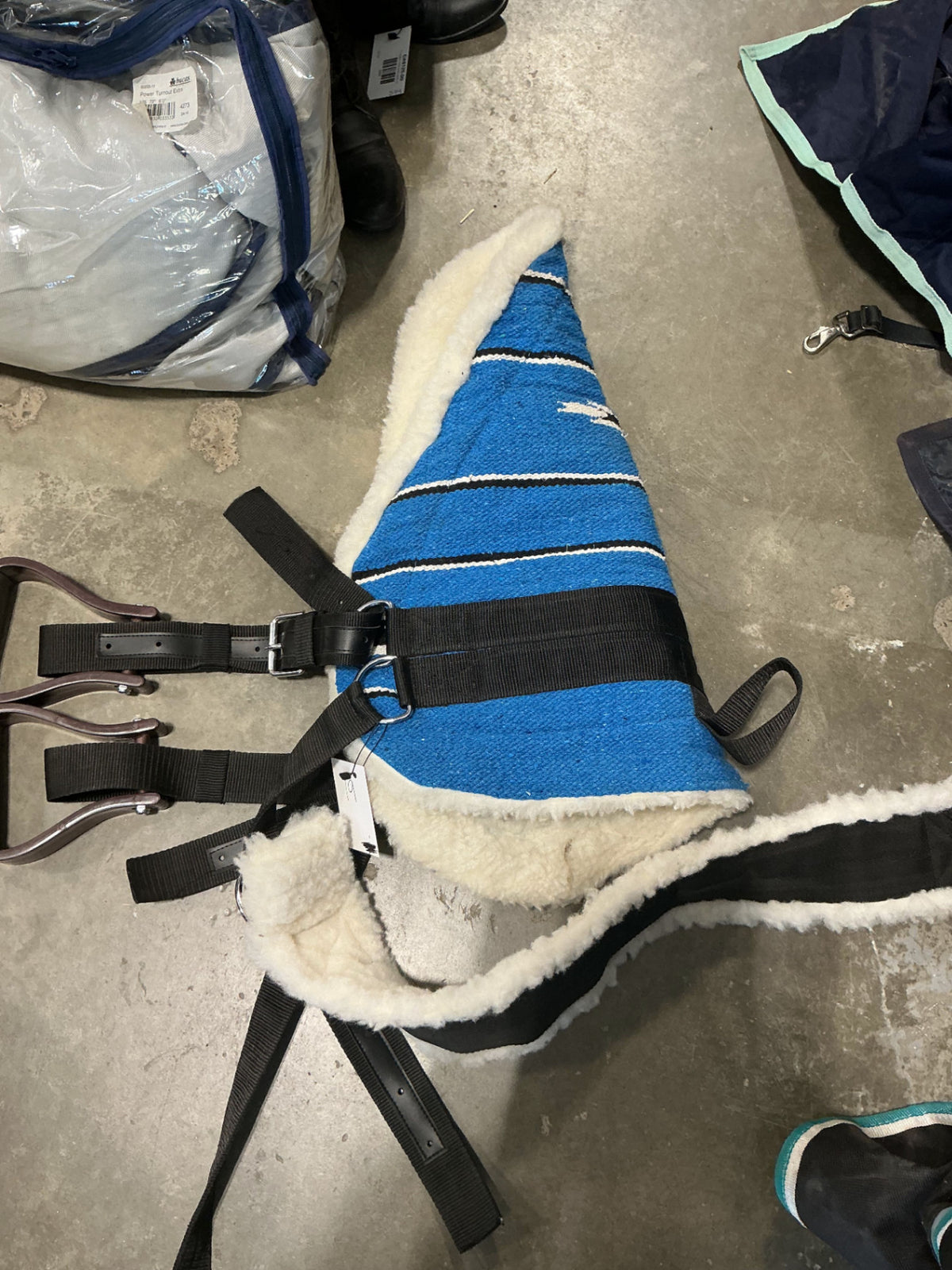 Bareback Pad BLUE W/STIRRUPS