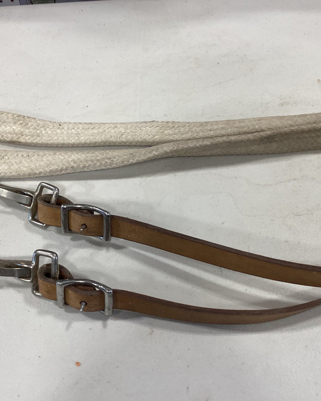 Western Leather & Cotton Reins 