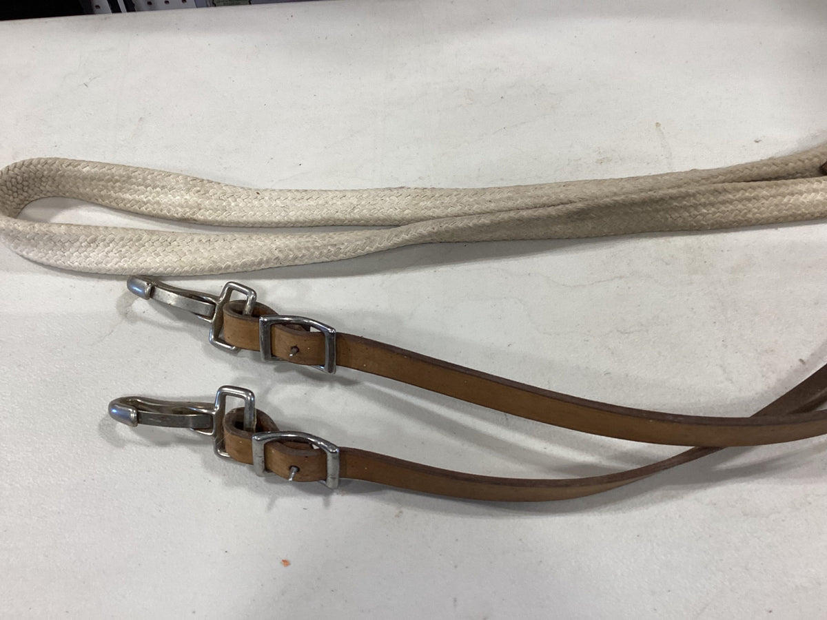 Western Leather & Cotton Reins 