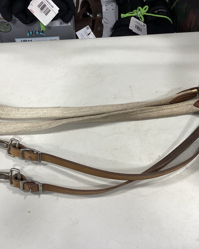 Western Leather & Cotton Reins 