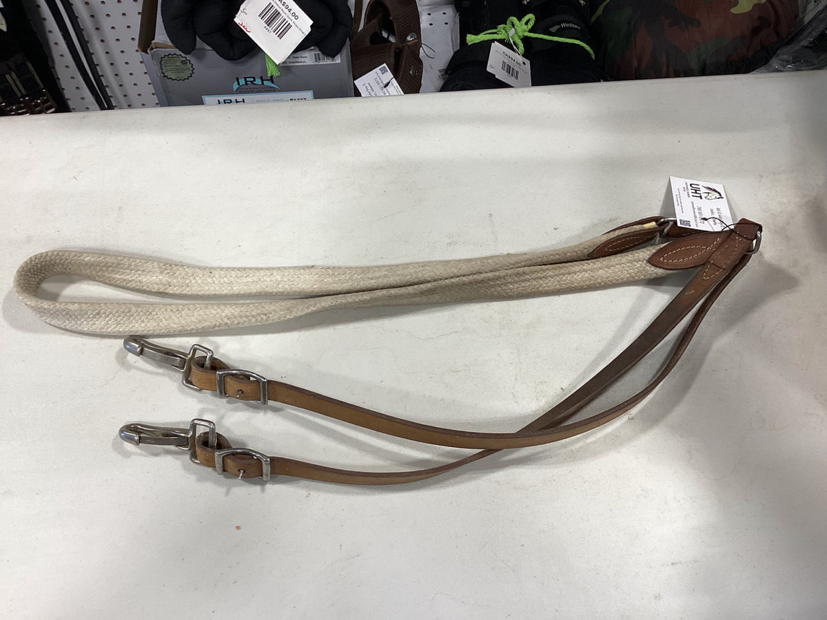 Western Leather & Cotton Reins 