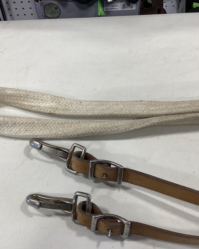 Western Leather & Cotton Reins 