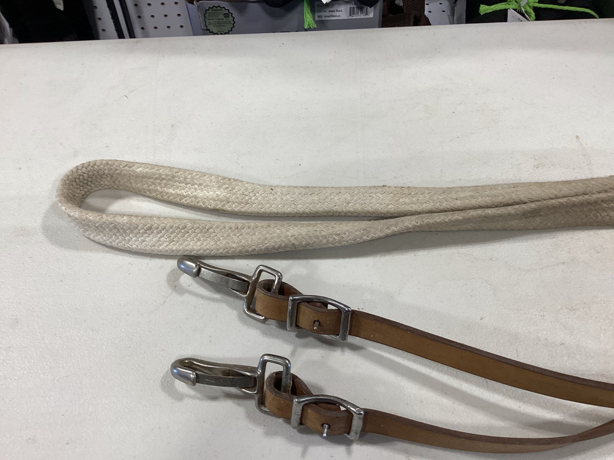 Western Leather & Cotton Reins 