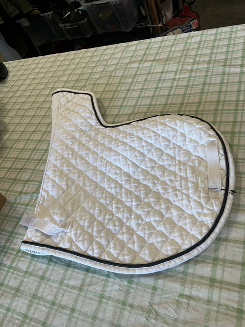 English 1/2 Saddle Pad – White | Used, Good