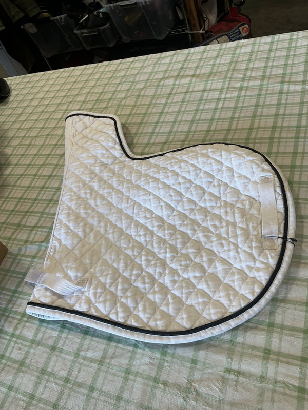 English 1/2 Saddle Pad – White | Used, Good