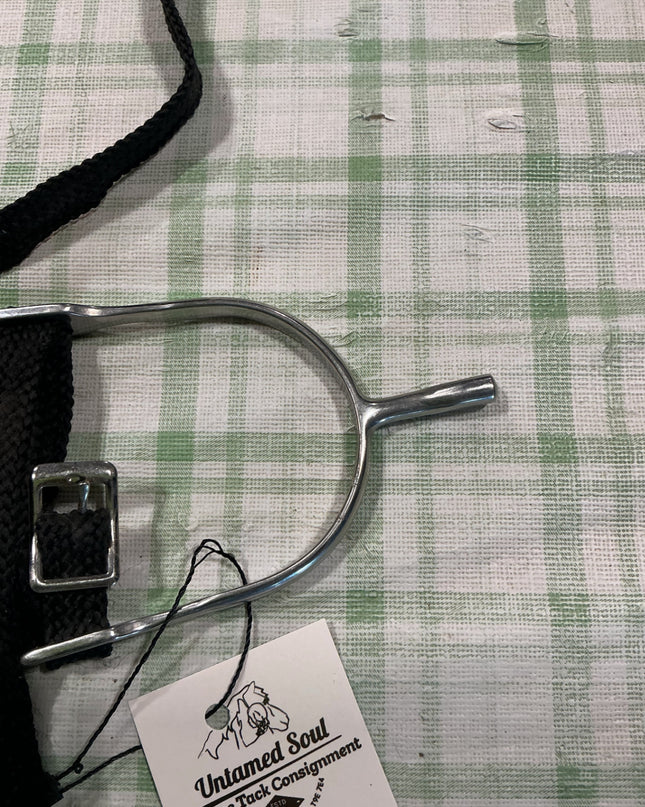 english riding spurs nylon straps